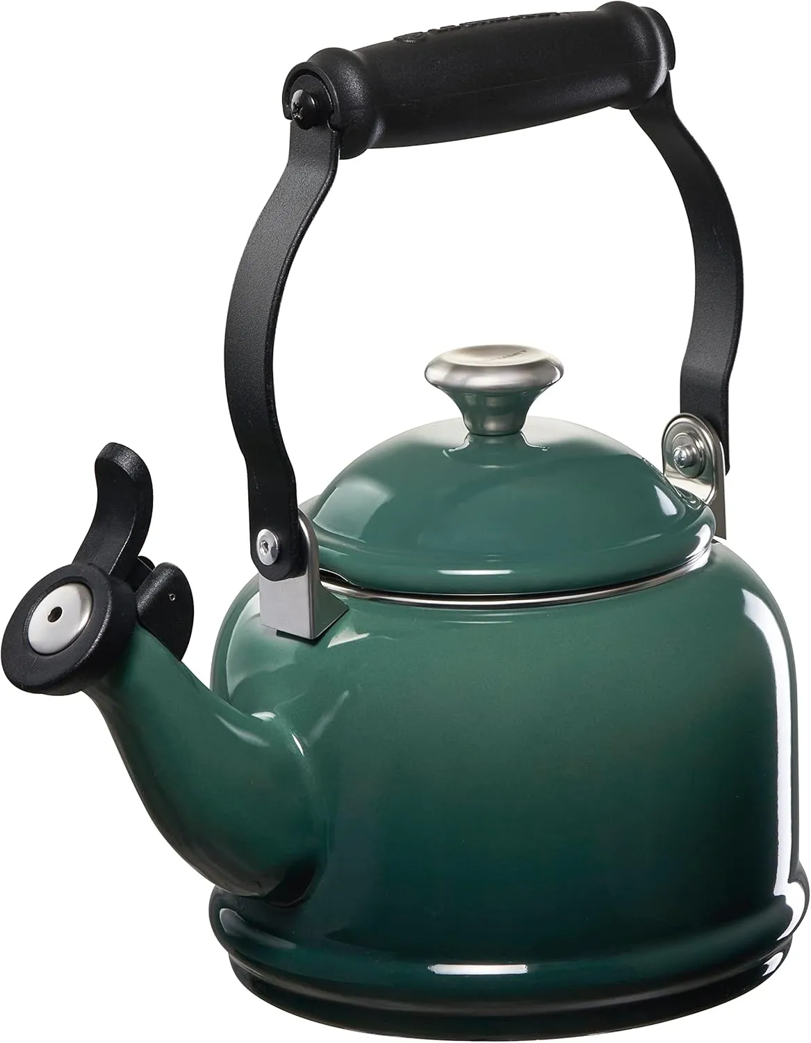 Le Creuset Enamel On Steel Demi Tea Kettle with Metal Finishes, 1.25 qt, Artichaut