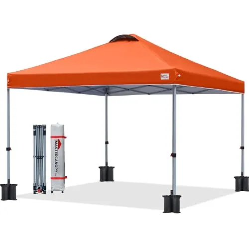 Leisure Sports Durable Ez Pop-up 10x10/12x12 Canopy Tent With Vented Top