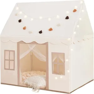 Little Dove Play Tent with Mat, Star Lights, Kids Playtent Indoor, Toddler Play Tent Large Outdoors for Kids Aged 3 , 52" x35" x 52", Toddler Teepee Play House with Windows