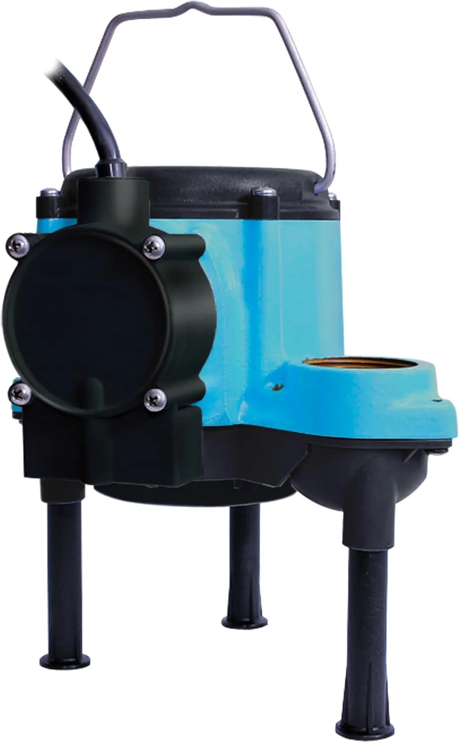 Little Giant 6-CIA 115 Volt, 1/3 HP 2760 GPH Cast Iron Submersible Sump Pump with Extended Leg Kit and Integral Diaphragm Switch, 25-Ft. Cord, Blue, 506164