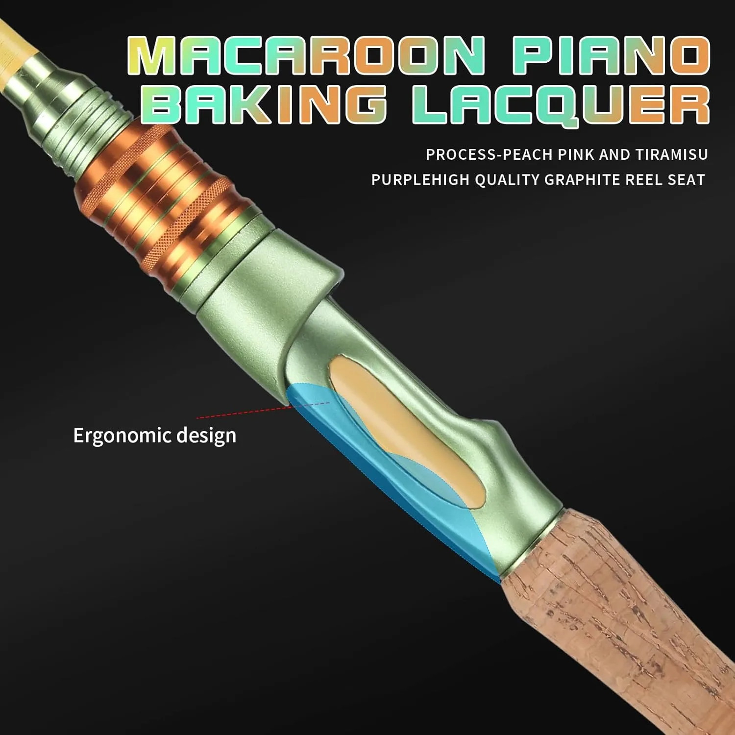 Macaroon Spinning Rod & Casting Fishing Rods,24Ton IM6 Graphite Carbon Fiber Baitcaster Rod,Twin-Tip Fishing Pole