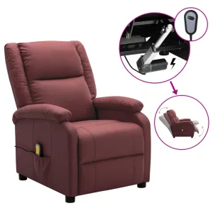 Massage Chair Massaging Recliner Push Chair for Elderly Faux Leather