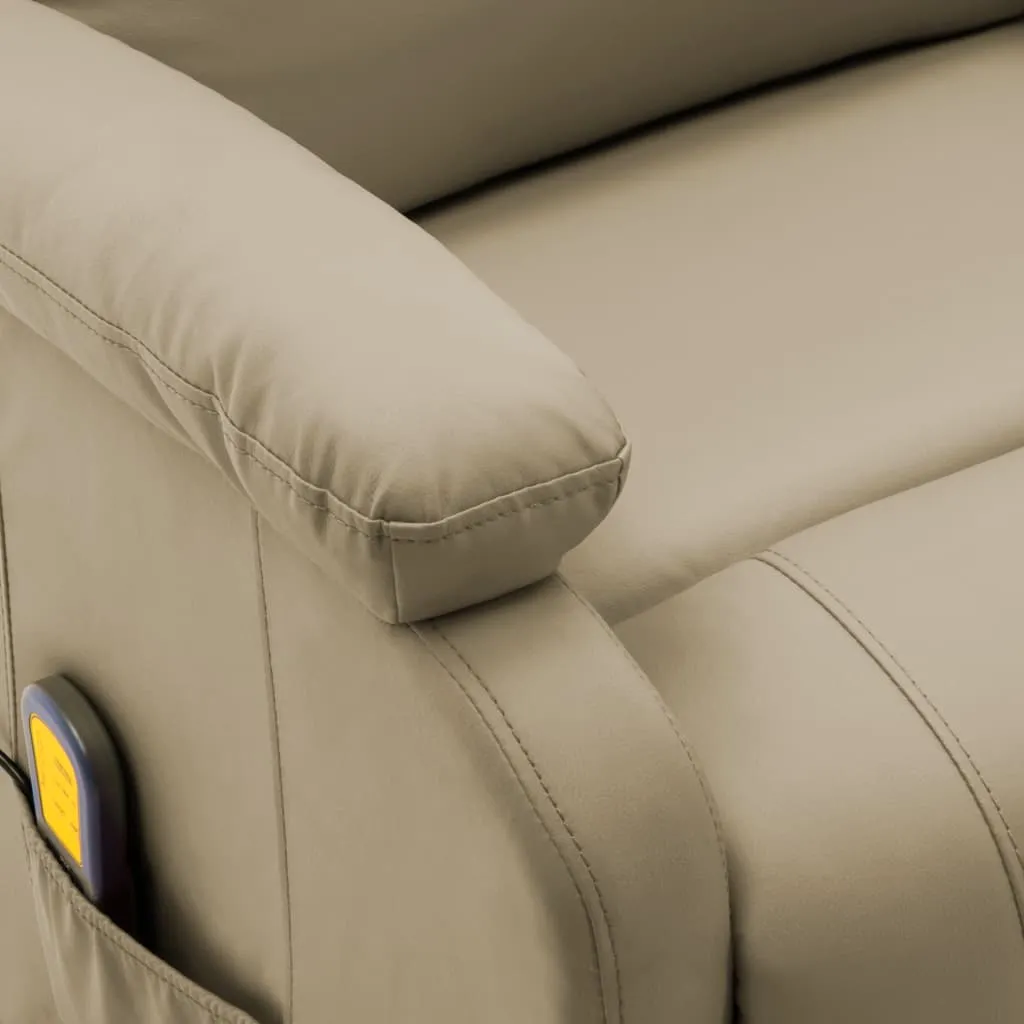 Massage Chair Massaging Recliner Push Chair for Elderly Faux Leather