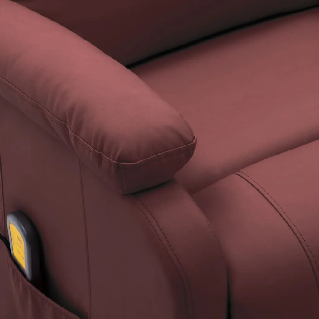 Massage Chair Massaging Recliner Push Chair for Elderly Faux Leather
