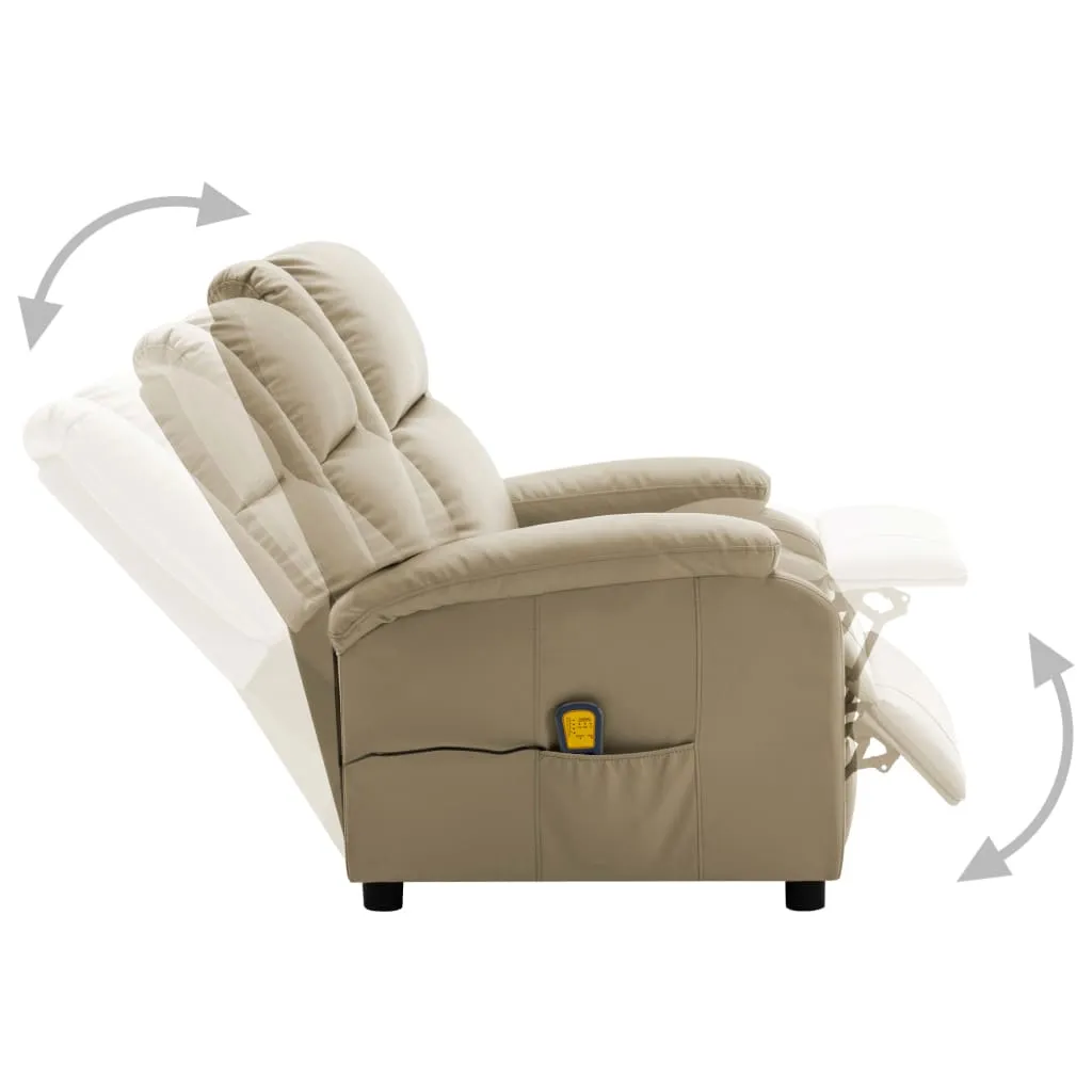 Massage Chair Massaging Recliner Push Chair for Elderly Faux Leather