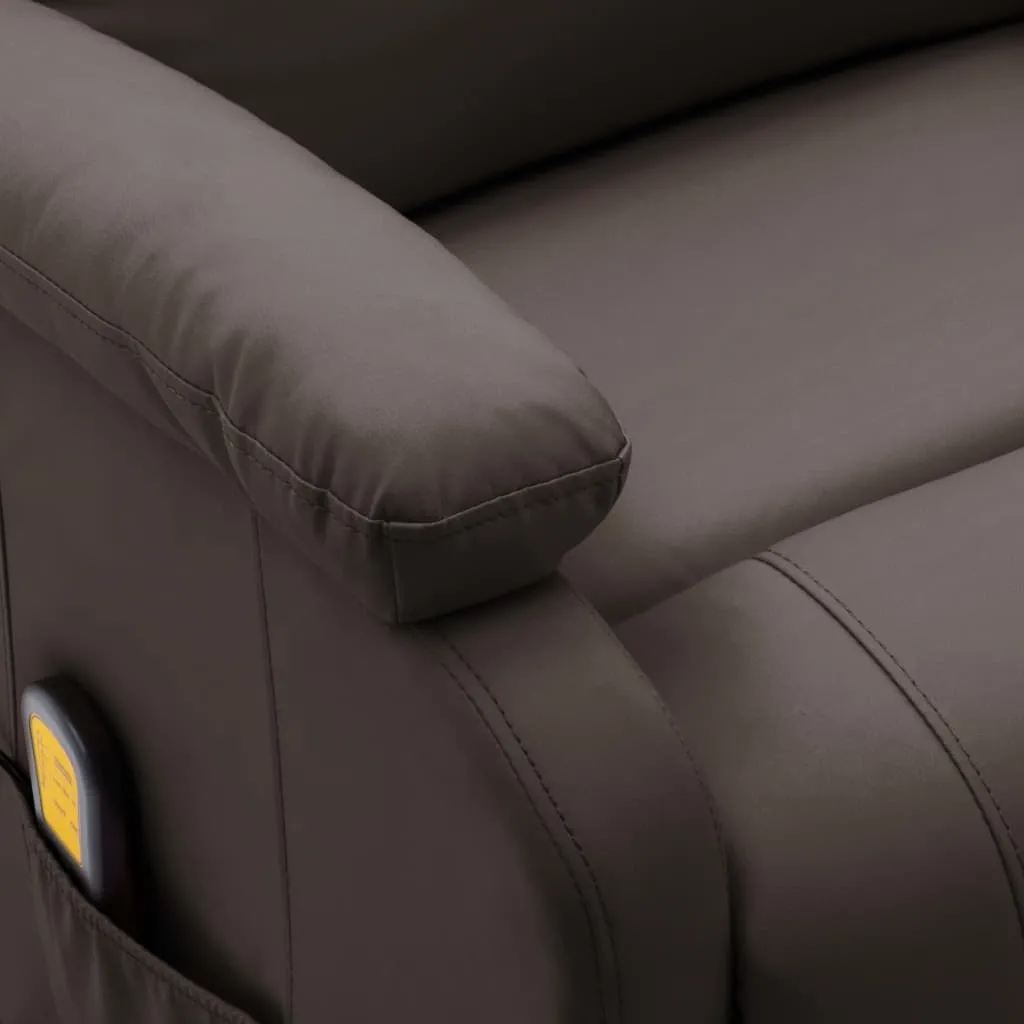 Massage Chair Massaging Recliner Push Chair for Elderly Faux Leather