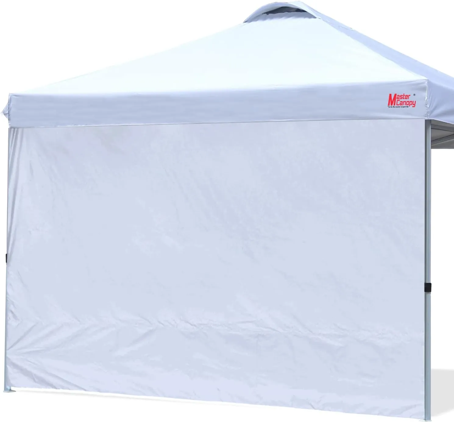 MASTERCANOPY Durable Pop-up Canopy Tent with 1 Sidewall (10'x10',White)