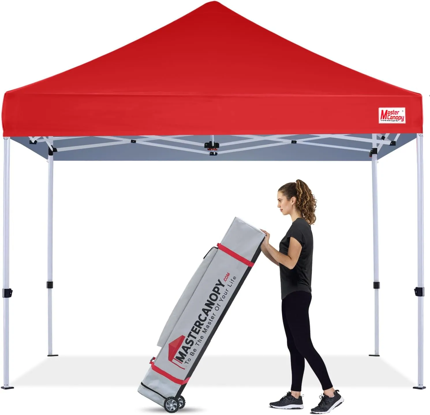 MASTERCANOPY Pop Up Canopy Tent Commercial Grade 10x10 Instant Shelter (Red)