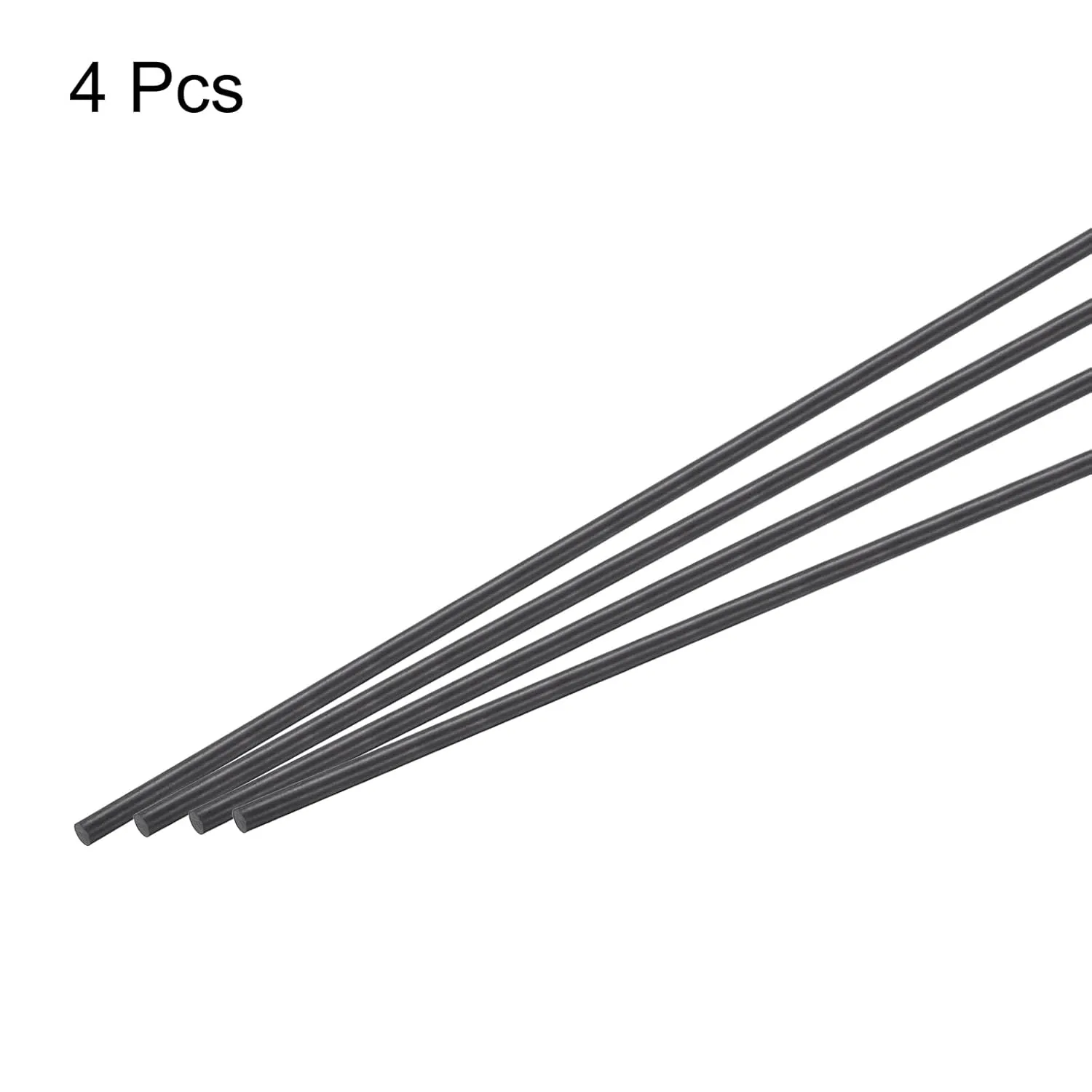 MECCANIXITY Carbon Fiber Rod Pole, 5.5mm x 450mm for RC Car Plane DIY Tool Wing Tube Quadcopter Arm, Pack of 4