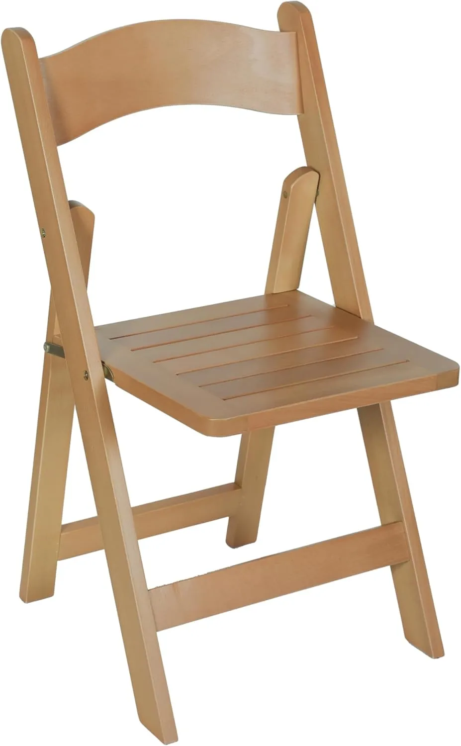 Merrick Lane Nathan Folding Solid Wood Dining Chair, Luxurious Curved Back, Versatile, Solid Beechwood Construction, Mortise & Tenon, Oak
