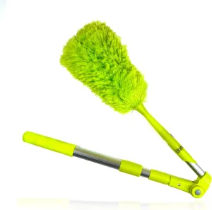 Microfiber Ceiling Fan Duster and Cleaner, with Long extendable for high Ceiling,1 Pack, 54 inches - with Bendable Extension, Perfect dusters for Cleaning Bright Green