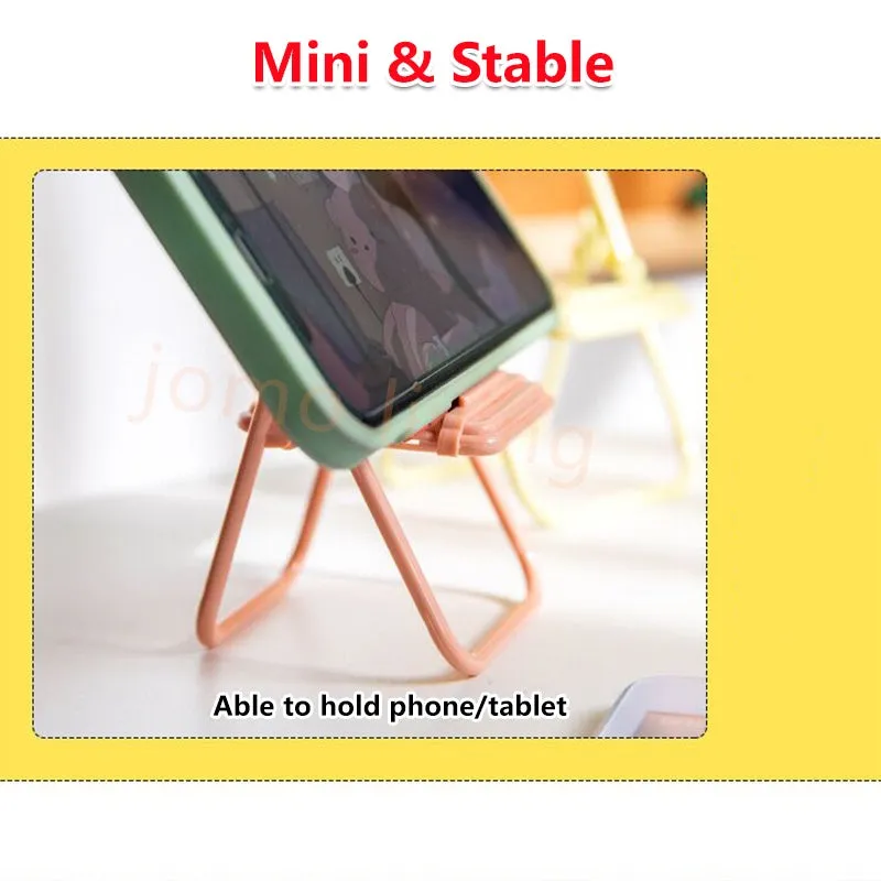 Mini Cute Phone Stand Holder Foldable Tablet Holder Pastel Mini Chair Mobile Phone Holder