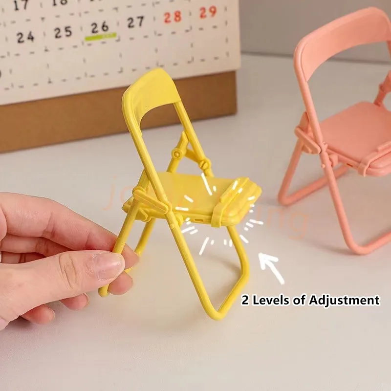 Mini Cute Phone Stand Holder Foldable Tablet Holder Pastel Mini Chair Mobile Phone Holder