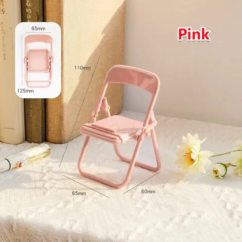 Mini Cute Phone Stand Holder Foldable Tablet Holder Pastel Mini Chair Mobile Phone Holder