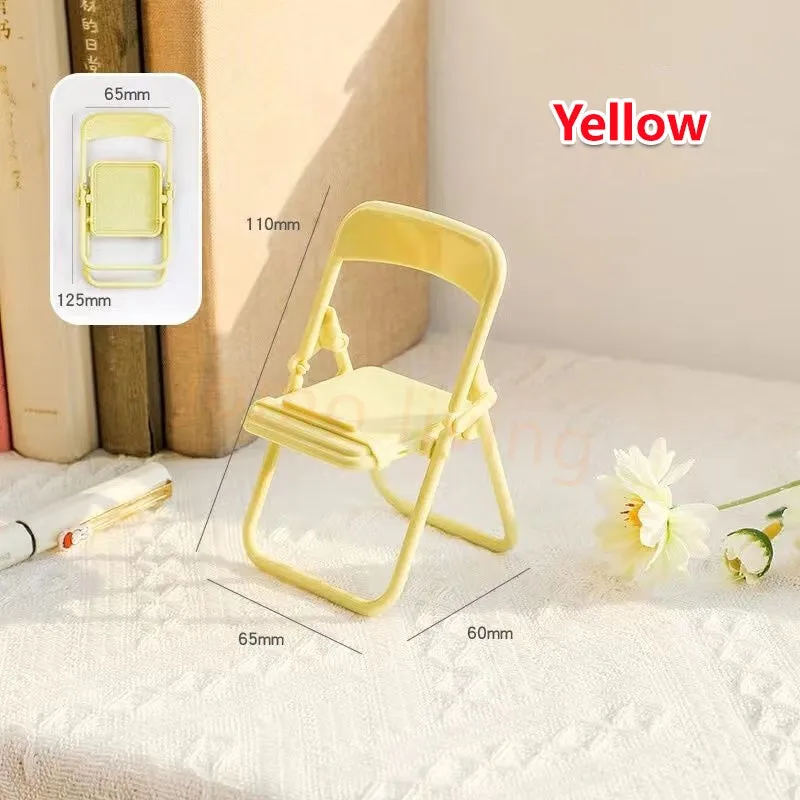 Mini Cute Phone Stand Holder Foldable Tablet Holder Pastel Mini Chair Mobile Phone Holder