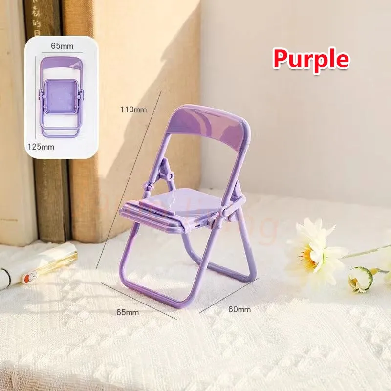 Mini Cute Phone Stand Holder Foldable Tablet Holder Pastel Mini Chair Mobile Phone Holder