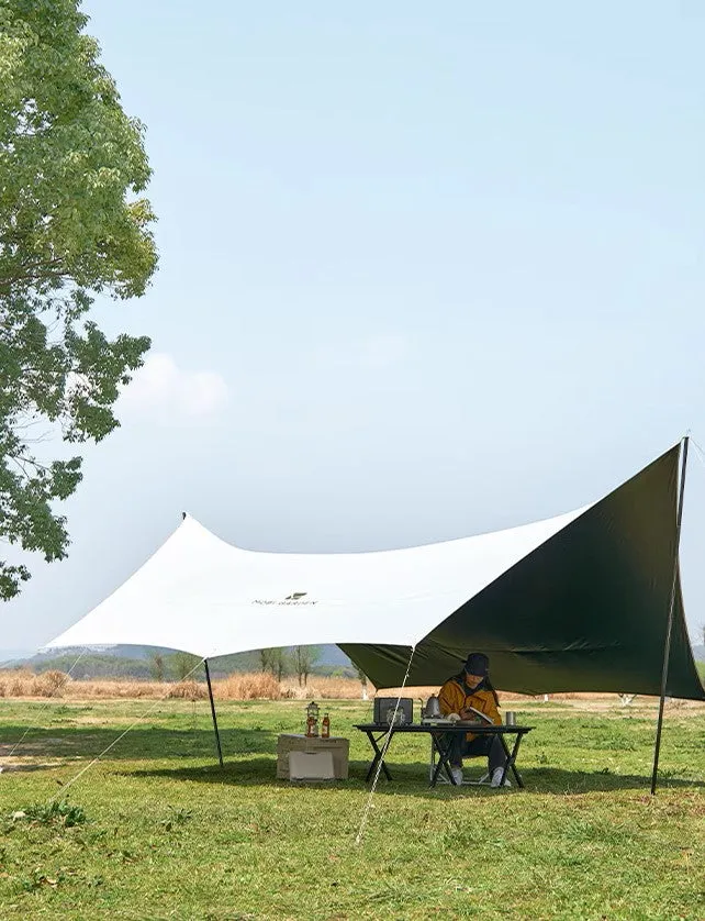 Mobi Garden Jun Ting 530 Black Coating 4-6 person Tarp - White