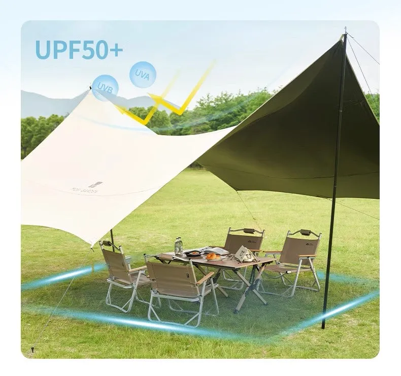 Mobi Garden Jun Ting 530 Black Coating 4-6 person Tarp - White