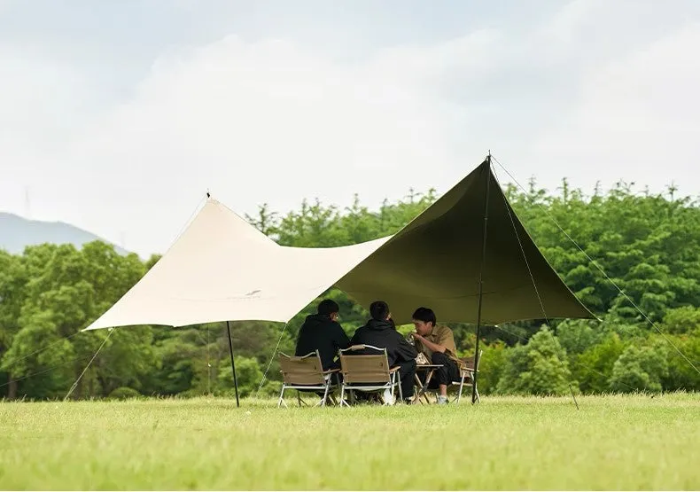 Mobi Garden Jun Ting 530 Black Coating 4-6 person Tarp - White