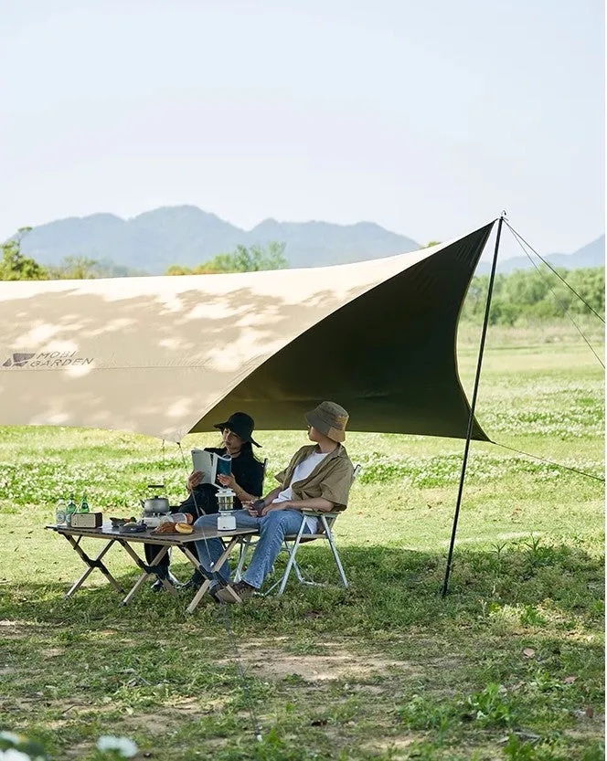 Mobi Garden Jun Ting 530 Black Coating 4-6 person Tarp - White