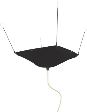 MOOFI Ceiling Roof Leak Drip Diverter Tarp Heavy Duty Ceiling Leak Diverter Rain Drain Tarp with Drainage Black 3' x 3'