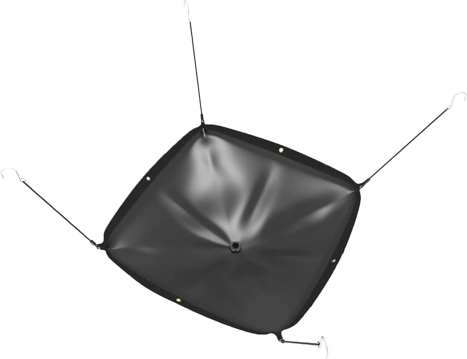MOOFI Ceiling Roof Leak Drip Diverter Tarp Heavy Duty Ceiling Leak Diverter Rain Drain Tarp with Drainage Black 3' x 3'