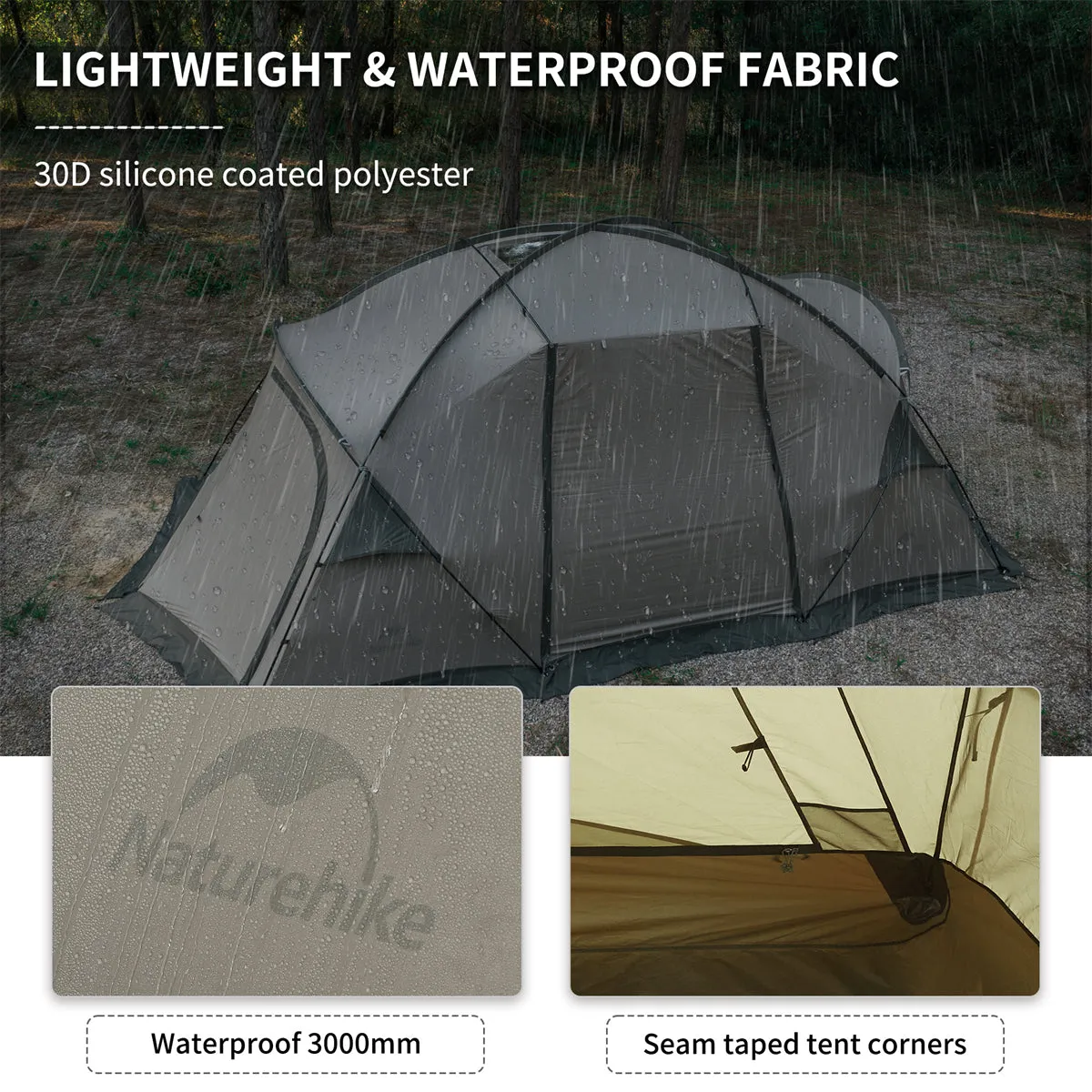 Mountain Peak Hot Tent Two Bedroom&One Living Room
