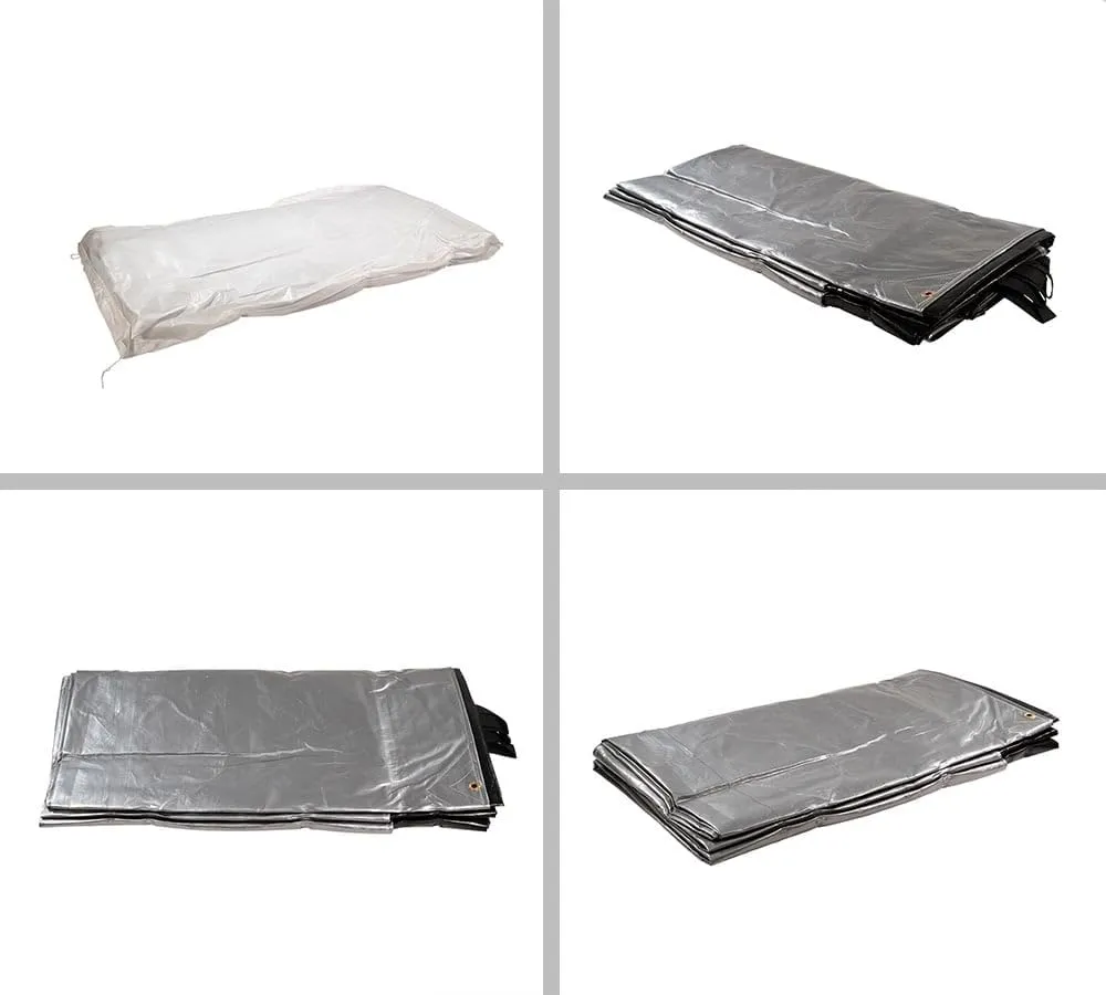 Mytee Products 28' x 48' Heavy Duty 8oz Hay Tarps Silver Black 14.5 mil Waterproof