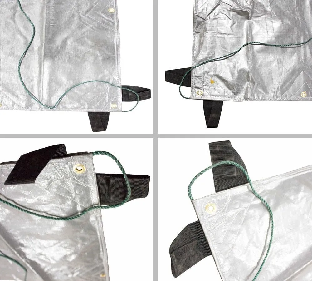 Mytee Products 28' x 48' Heavy Duty 8oz Hay Tarps Silver Black 14.5 mil Waterproof