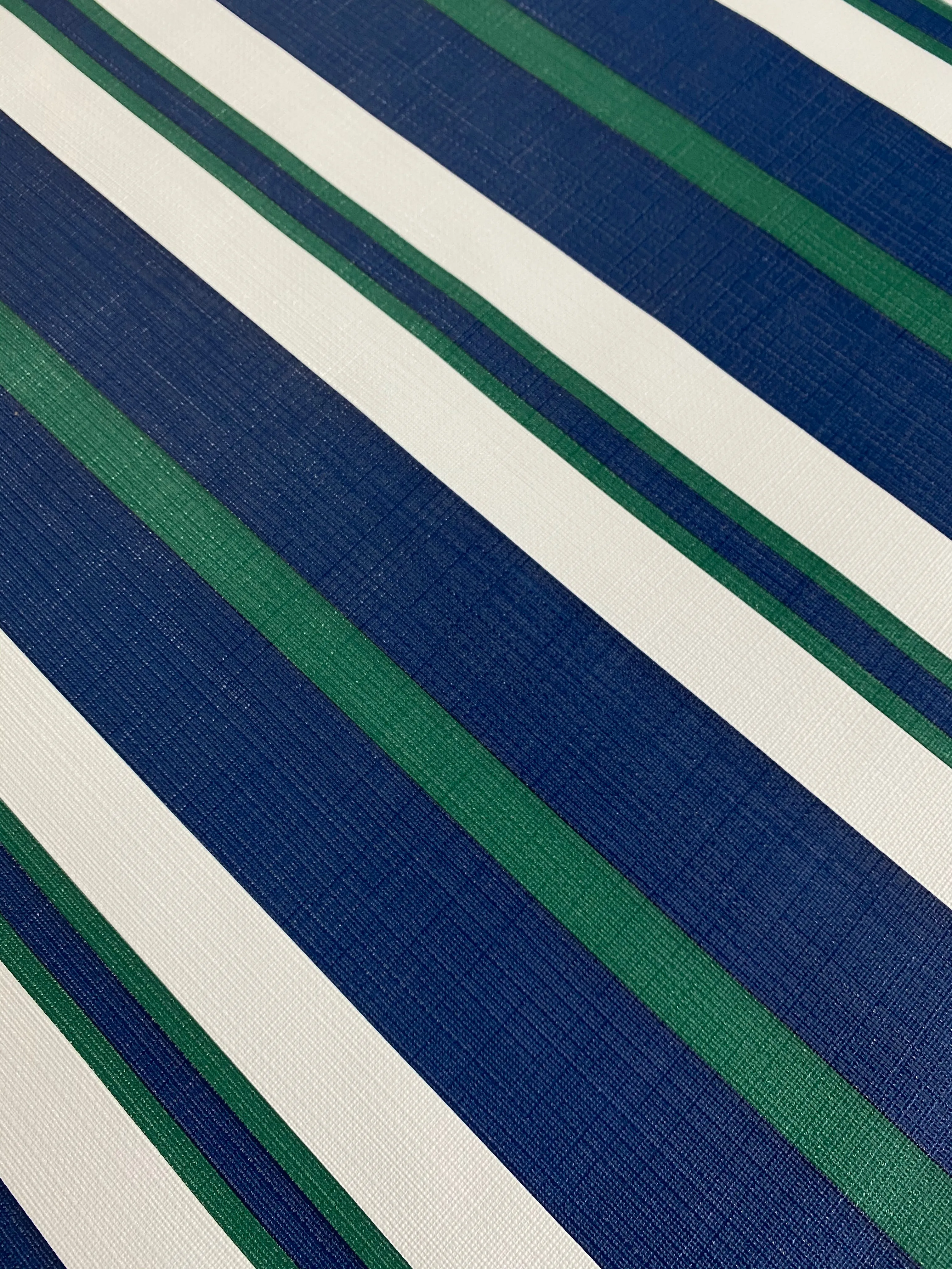 Navy, Green, White Stripe