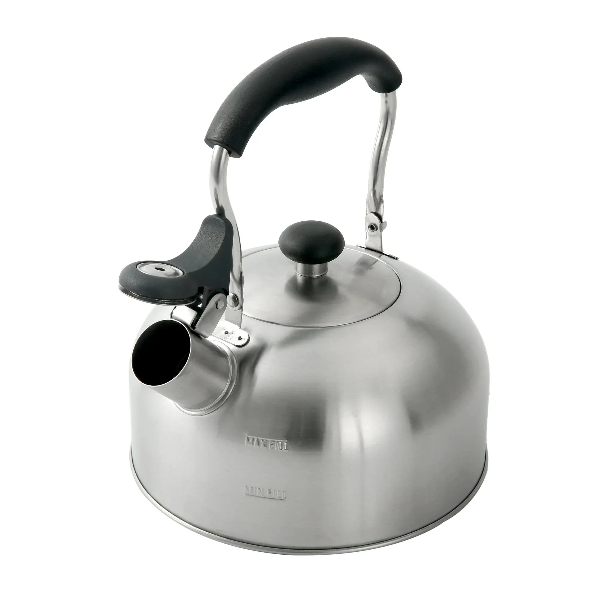 NEW Mainstays 1.8-Liter Whistle Tea Kettle Stainless Steel Silver