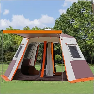 NIEH 6 Person Tent Pop Up Tents for Camping, Automatic Portable Tent with Aluminum Poles, Easy Setup Family Camping Instant Tent Waterproof for Outdoor Hiking Beach