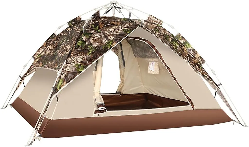 NIEH Automatic Instant Pop-Up Tents 3-4 Person, Outdoor Dome Tent Portable Windproof and Rainproof for Travel Camping Hiking