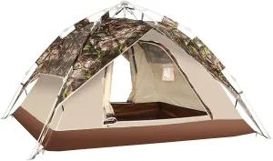 NIEH Automatic Instant Pop-Up Tents 3-4 Person, Outdoor Dome Tent Portable Windproof and Rainproof for Travel Camping Hiking