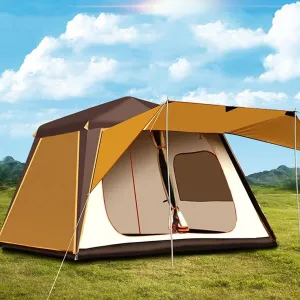 NIEH Large Tent Camping-Tents, Family Tent with Vestibule, Moisture-Proof Mat, Portable 4-6 Person Family Camping Tent Waterproof for Outdoor Hiking Beach