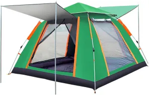 NIEH Outdoor Camping Tent, Automatic Pop-Up Quick Open Tent, Wind Proof Anti-UV, with Carry Bag, for Camping, Traveling, Hiking or Backyard Fun, Green