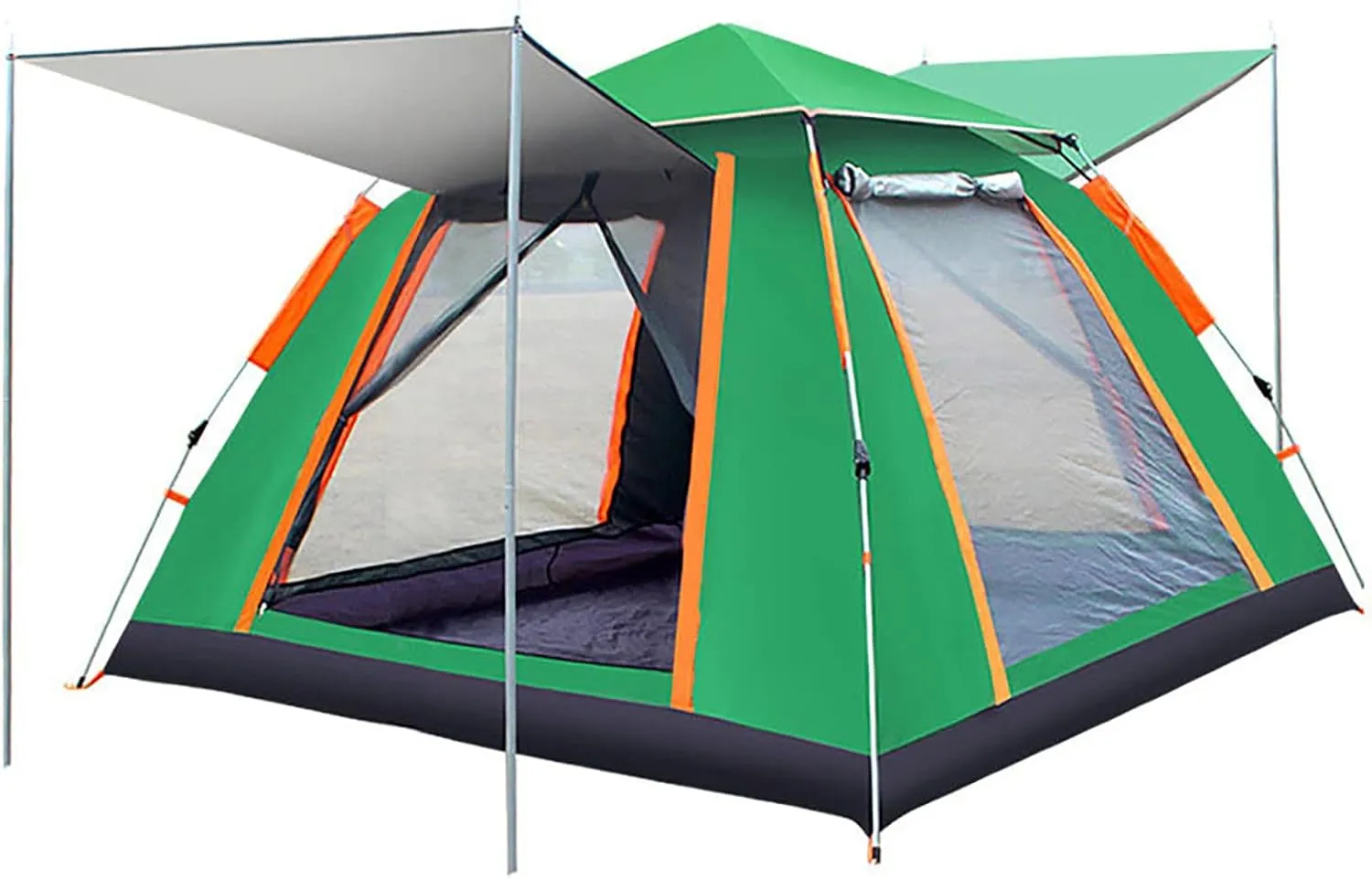 NIEH Outdoor Camping Tent, Automatic Pop-Up Quick Open Tent, Wind Proof Anti-UV, with Carry Bag, for Camping, Traveling, Hiking or Backyard Fun, Green