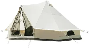 NIEH Outdoor Family Camping Camping Tent Polyester-Cotton Fabric Wear-Resistant and Tear-Resistant and Sun-Proof Double-Layer Tent Door