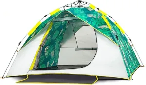 NIEH Tent Dome for 3-4 Person Thicken Rainproof Sunscreen Breathable, Portable Automatic Instant Pop-up Tent for Outdoor Camping Picnic
