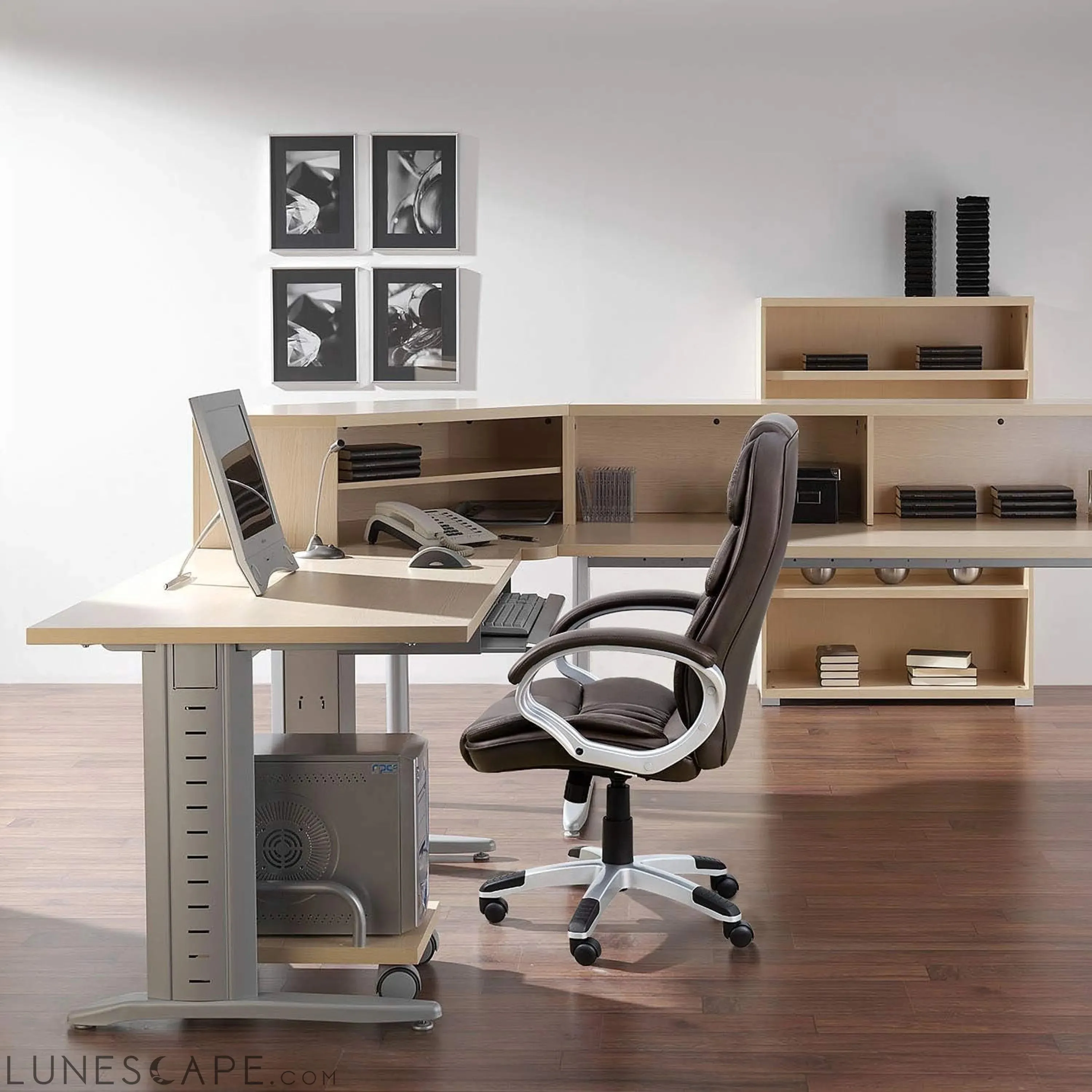 Office Chair High Back Computer Chair Ergonomic Desk Chair, PU Leather