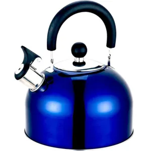 Olpro 2 Litre Stainless Steel Whistling Kettle Blue
