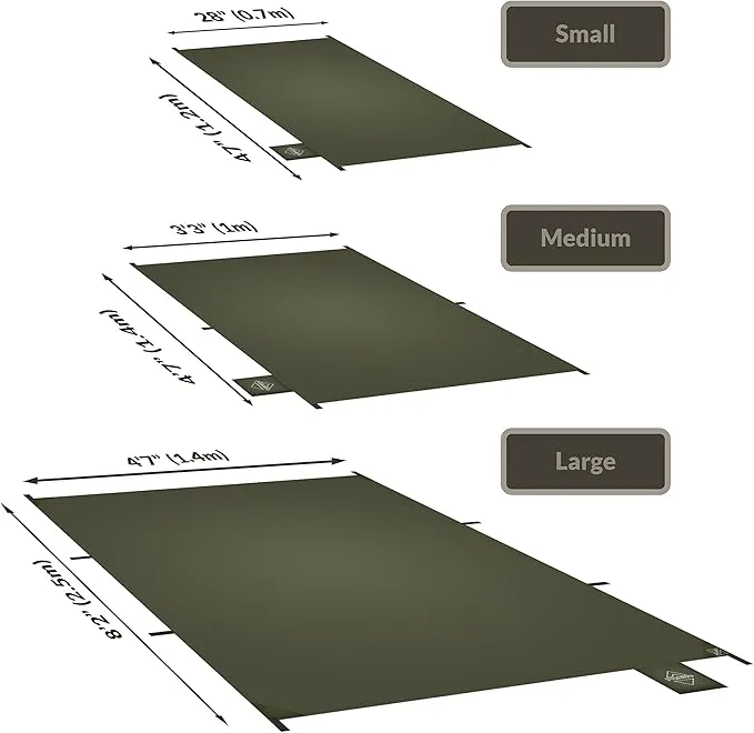 Onewind Compact Footprint, 4000mm Waterproof Rate PU Coating, 55" *39"Ultralight Camping Floor Ground Sheet with Carry Bag for Backpacking, Hiking, Camping, Picnic, Ground