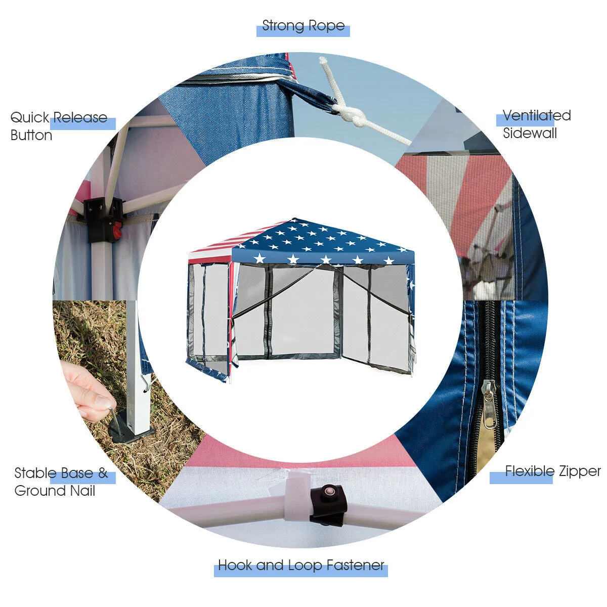 Outdoor 10'x 10' Pop-up Canopy Tent Gazebo Canopy