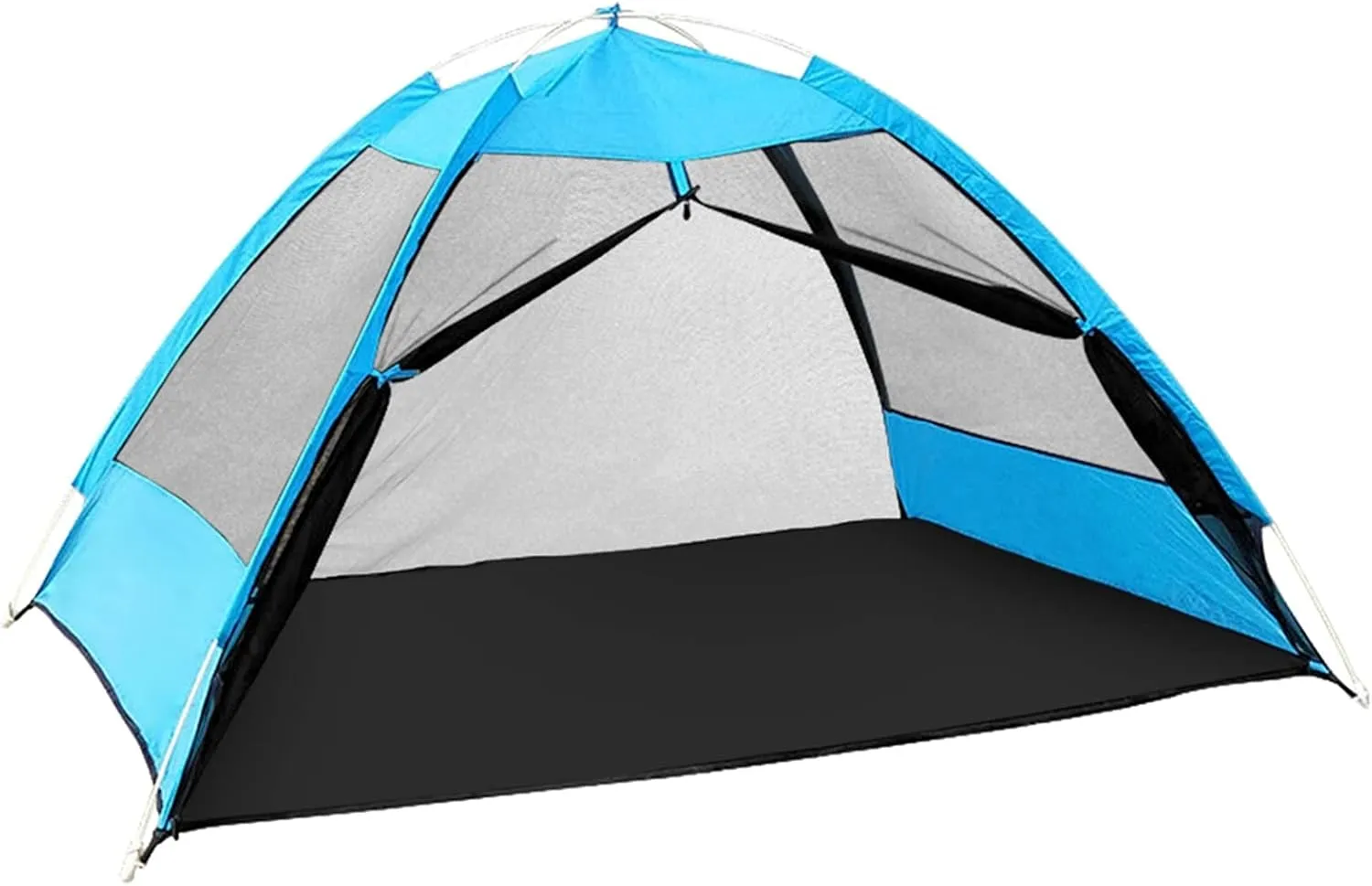 Outdoor Automatic Tent Instant Pop up Camping Tent Portable Travel Beach Tent Anti Shelter Fishing Hiking Picnic Silver (Color : Blue)