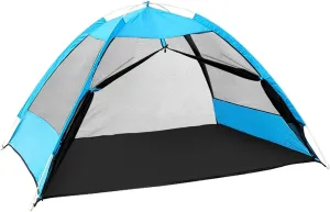 Outdoor Automatic Tent Instant Pop up Camping Tent Portable Travel Beach Tent Anti Shelter Fishing Hiking Picnic Silver (Color : Blue)