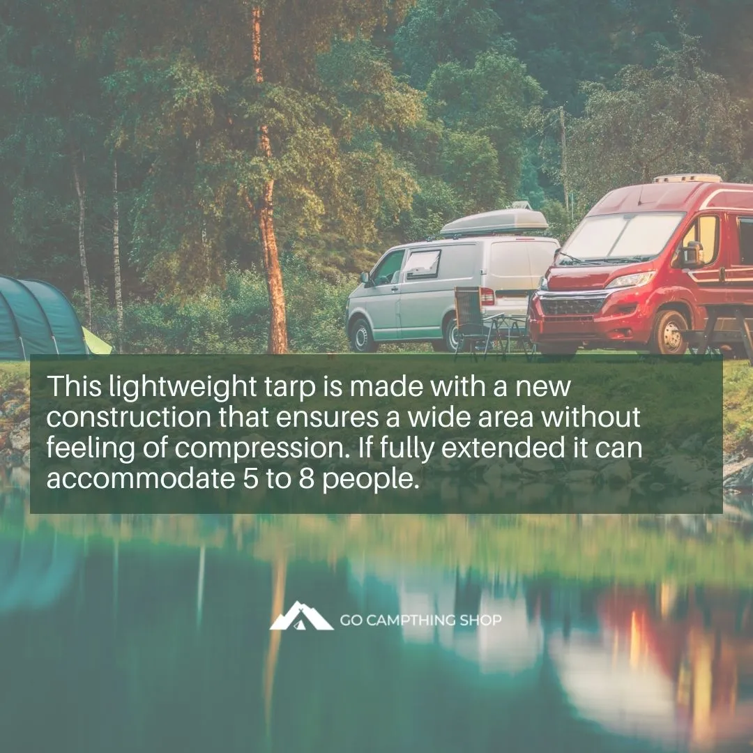 Outdoor Camping Car Side Tarp Tent Awning Sun Shade Waterproof Curtain UV Protection Navy Blue Color 320*230*220cm
