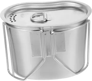 Outdoor Camping Supply Stainless Steel Pot Portable Mini Kettle Lunch Box Water Container
