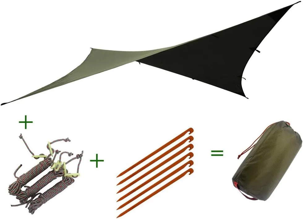 Outdoor Camping Ultra Light poleless Sunshade Rainproof Sunscreen Multi-Purpose Camping Tent