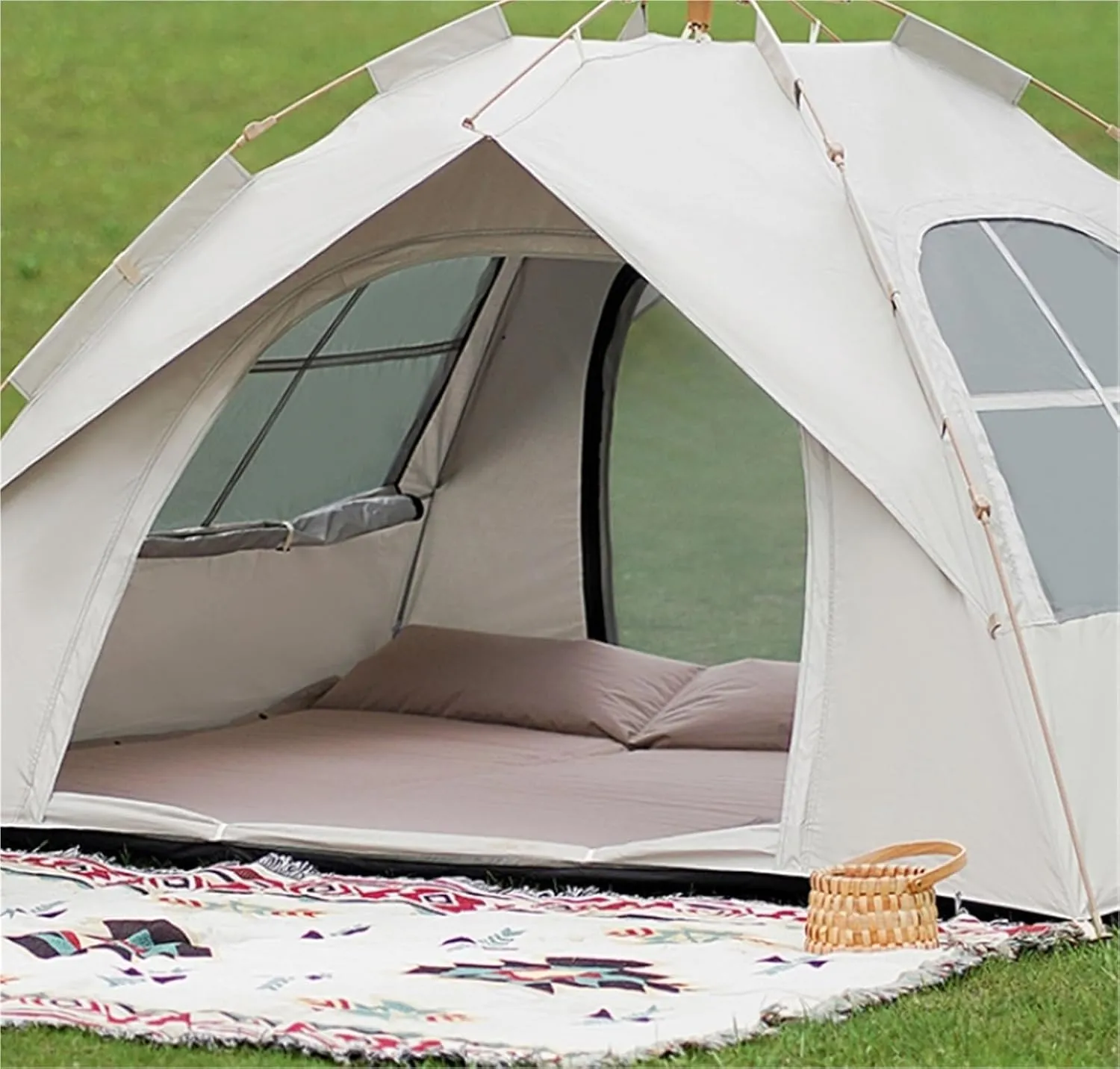Outdoor Foldable Portable Automatic Thickened Rainproof Camping Tent