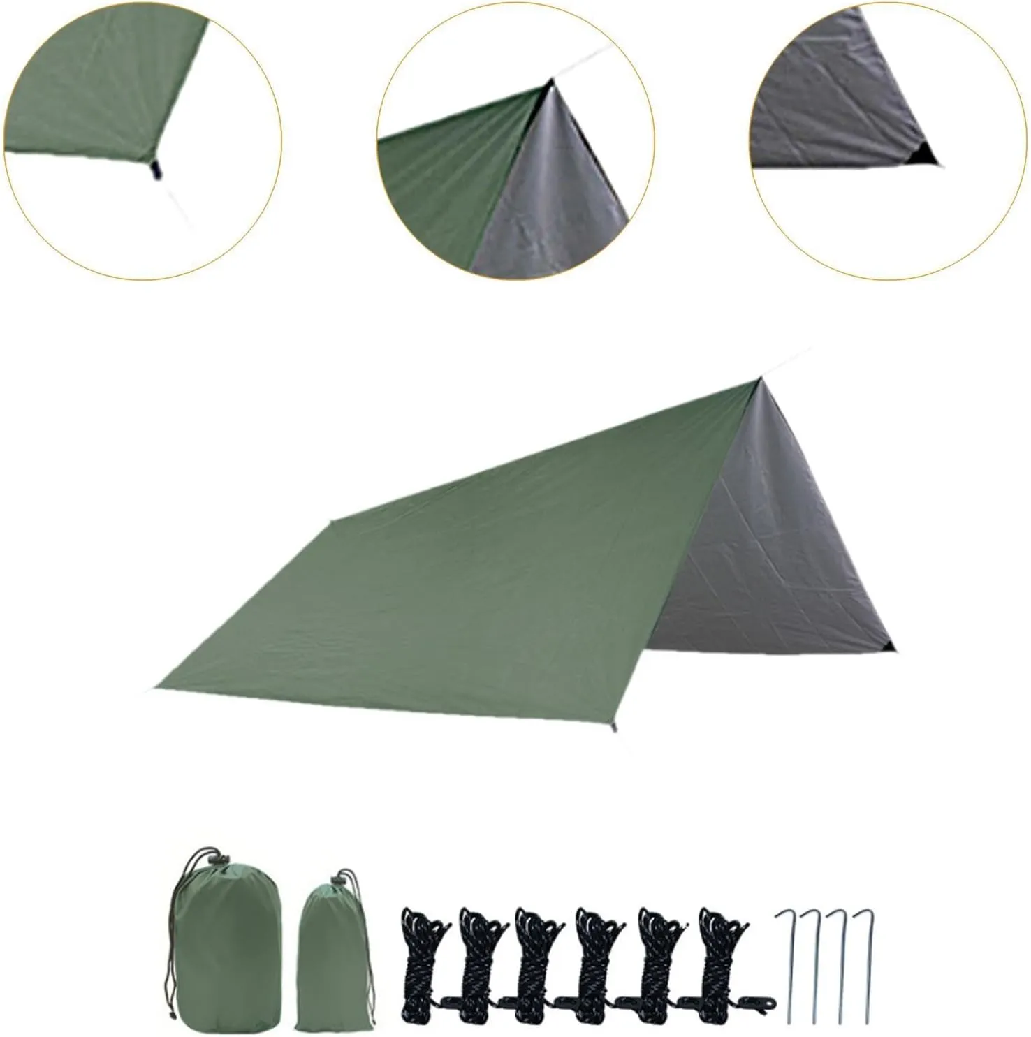 Outdoor Hammock Canopy for Camping and Travel, Green